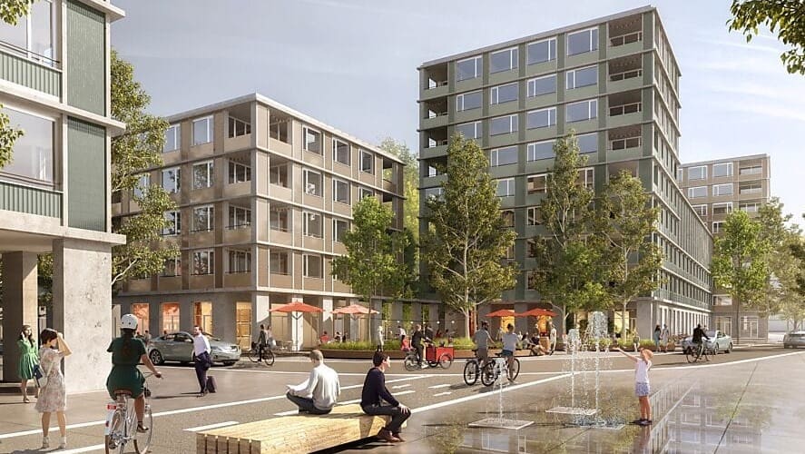 Visualisierung Überbauung Mühleplatz in Zofingen