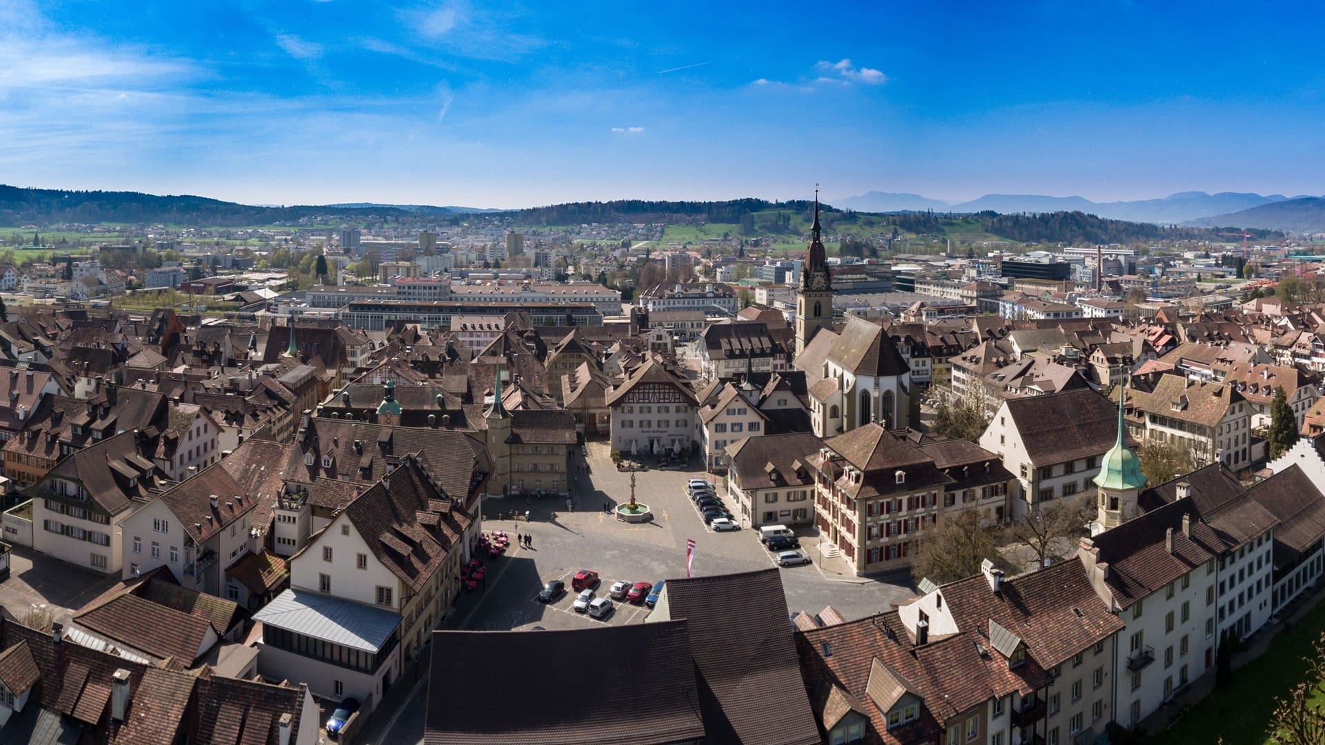Altstadt von Zofingen mit Niklaus Thut Platz